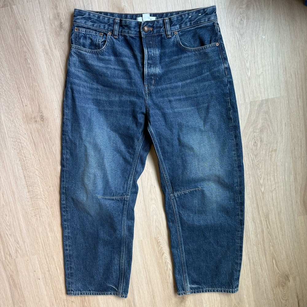 Madewell Ballloon Jeans The Curvy Darted Barrel-Leg Jean Danver Wash Sz 29